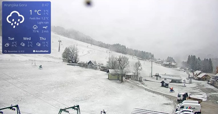 VIDEO Pao prvi snijeg u popularnom slovenskom skijalištu