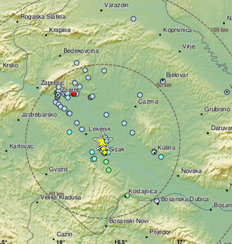 Potres od 4.0 na Baniji. Dio Siska bez struje