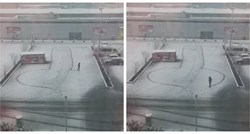 "Ima li luđeg naroda od nas": Netko se zaigrao u snijegu pa ostavio simboličnu poruku