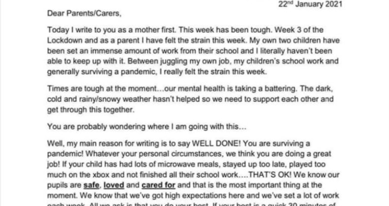 Ravnateljica emotivnim pismom rasplakala roditelje