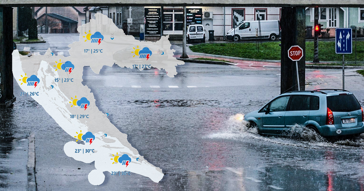 Stiže jako nevrijeme, izdan alarm za cijelu zemlju. Moguće poplave, pijavice, tuča...