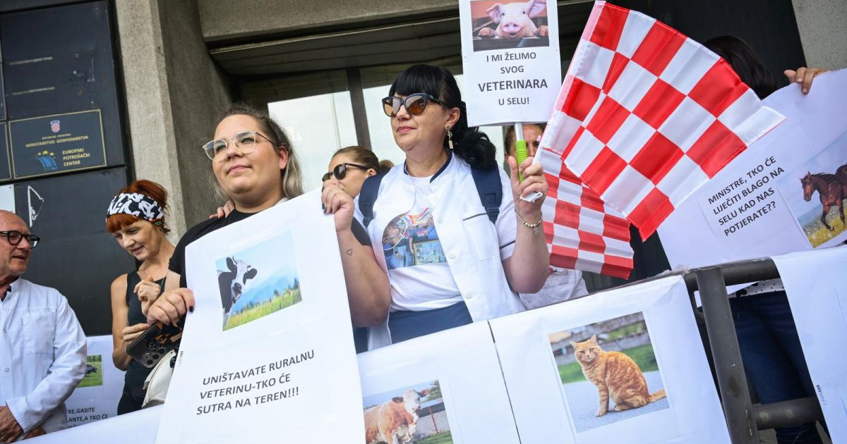 Prosvjed pred ministarstvom. "Ako vam je veterinar sada na pet minuta, bit će na sat"