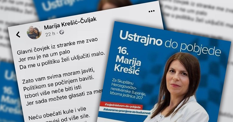 "Glavni čovjek iz stranke me zvao": HDZ-ovka iz BiH sastavila pjesmicu o kandidaturi