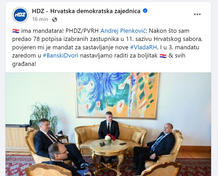 Plenković objavio da je predao 78 potpisa. HDZ oduševljen: Hrvatska ima mandatara