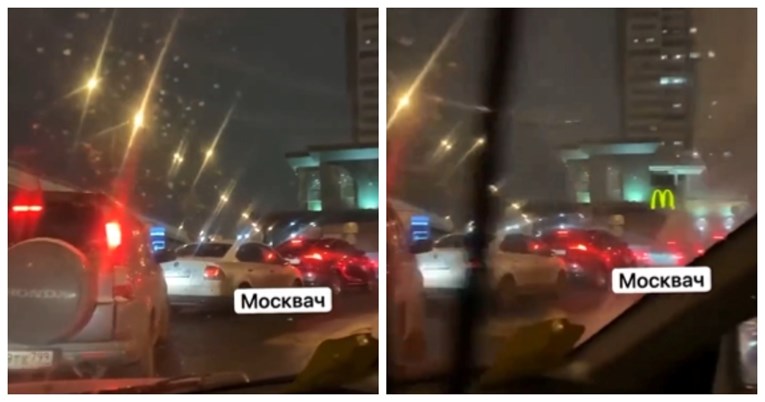 Rusi pohrlili u McDonald's prije zatvaranja, šire se snimke kolona automobila