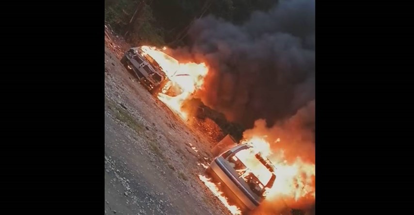 Čovjek u Podravini zapalio aute da bi iz njih istjerao žohare, pogledajte snimku