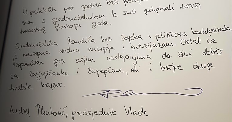 FOTO Pogledajte što je Plenković napisao u knjigu žalosti