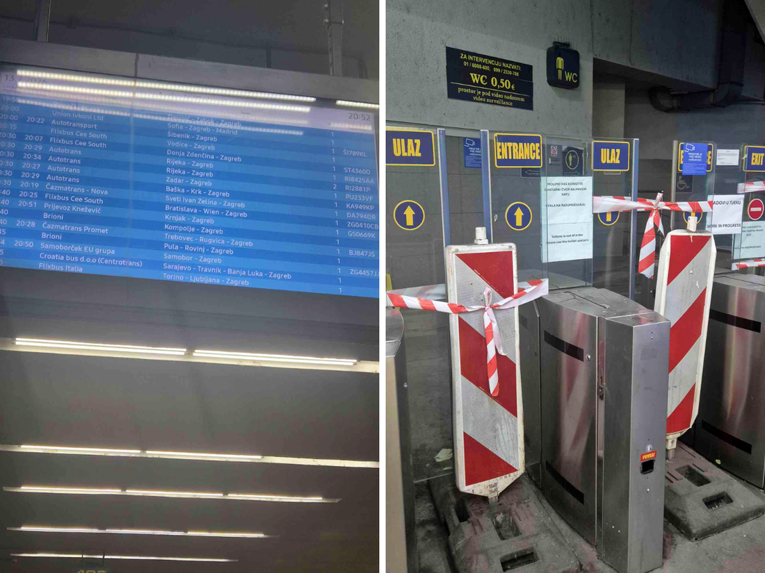 Ovo su displej i WC-i na zagrebačkom autobusnom kolodvoru