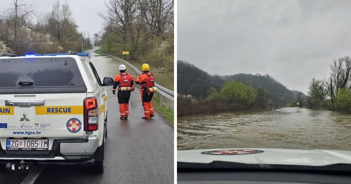 FOTO Auto s troje ljudi završio u vodi kod Dvora, izvukao ih HGSS