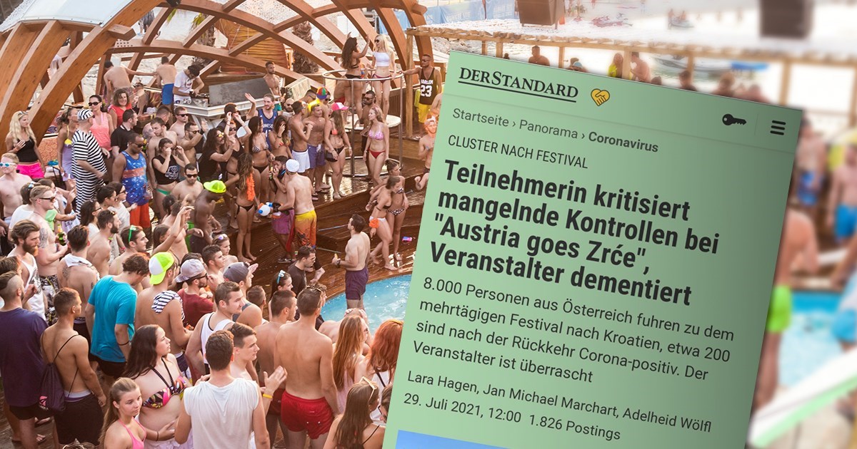 Bečki Standard: Festival Austria goes Zrće postao žarište covida