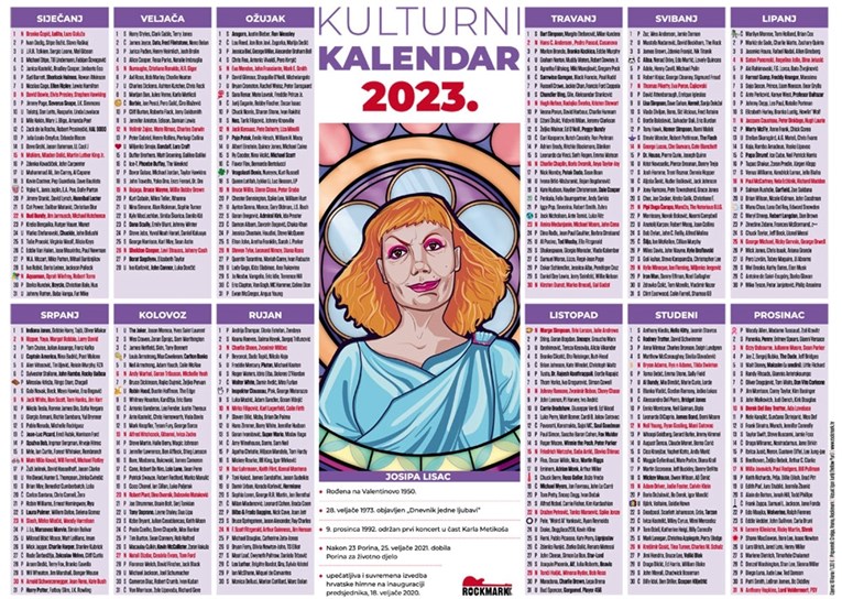 Josipa Lisac kao Djevica Marija: Hrvatska knjižara izbacila kulturni kalendar 2023.