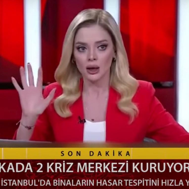 Pogledajte reakciju voditeljice u emisiji uživo kad je potres pogodio Tursku