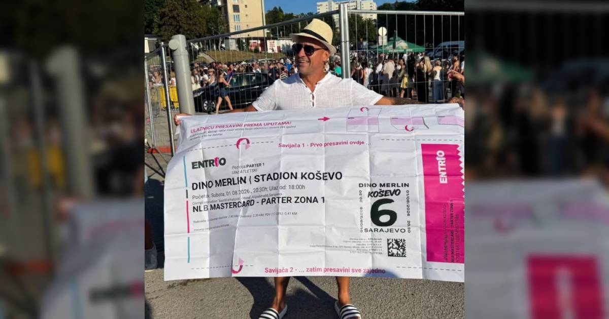 Nakon kaosa na ulazu na koncerte Dine Merlina, jedan fan došao s posebnom ulaznicom