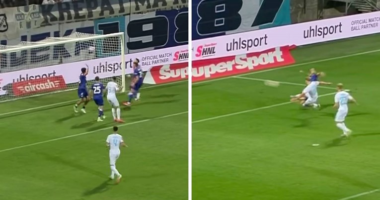 Dinamo se čudesno spasio. Pogledajte kako je Rijeka dvaput zaredom pogodila prečku