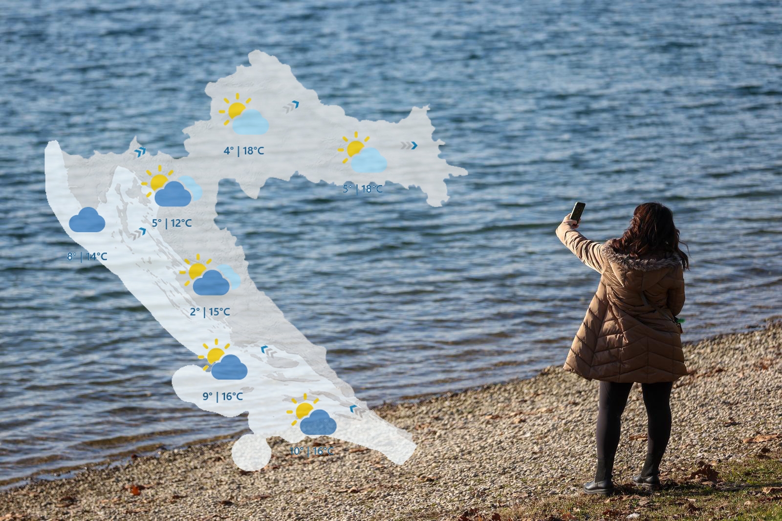 I danas vrlo toplo u unutrašnjosti