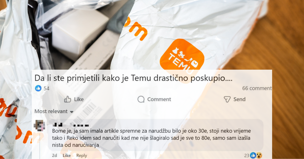 Hrvati pišu da je Temu poskupio: "Jučer košarica 68 €, danas 101 €"