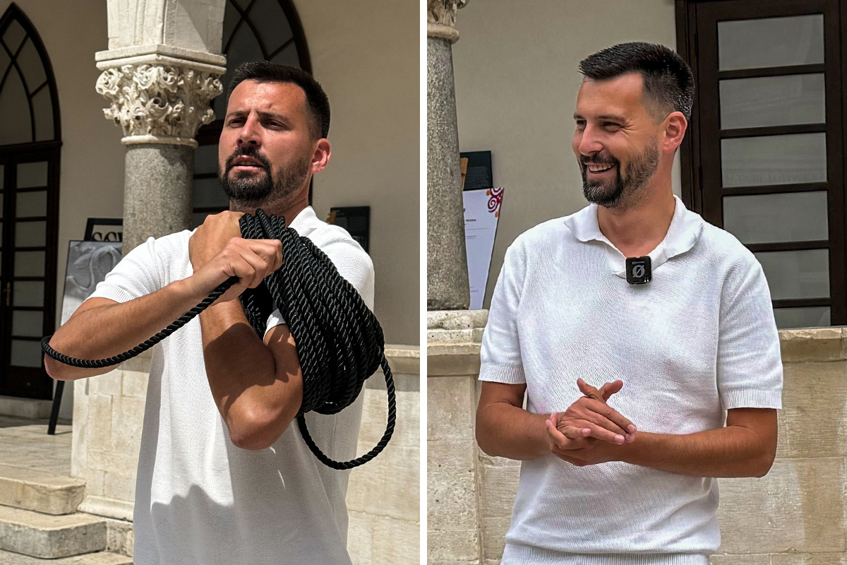 Ivošević donio uže pred Gradsku vijećnicu pa pokazivao kako je HDZ prevario građane