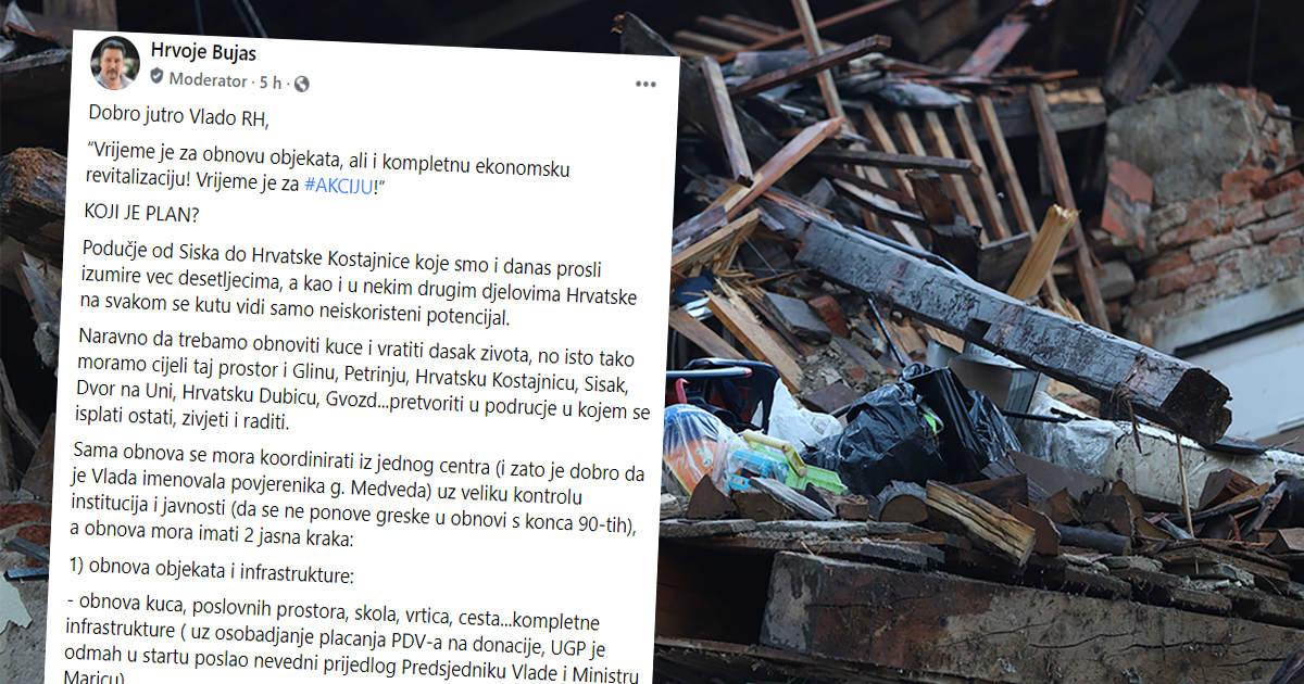 Bujas vladi: Koji je plan za obnovu?