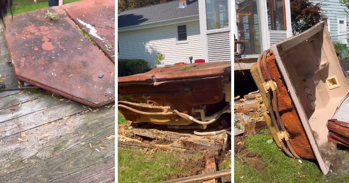 Pod terasom svoje kuće pronašli su hidromasažnu kadu iz 70-ih, otvorili su je