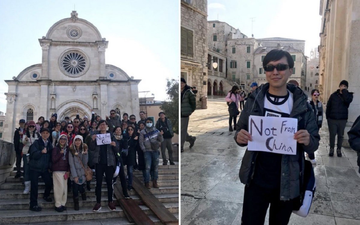 Tajvanci hodaju Šibenikom s natpisom "Nismo Kinezi": "Djeca bježe od njih"