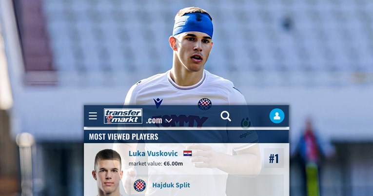 Hajdukov fenomen najtraženiji na Transfermarktu. Iza njega su Messi, Ronaldo, Haaland