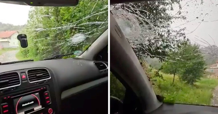VIDEO Tuča u BiH razbijala stakla na autima, pogledajte snimku