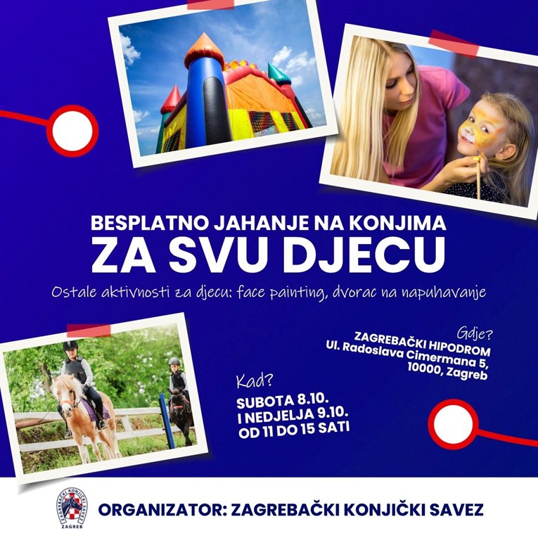 Na zagrebačkom Hipodromu za vikend djeca mogu besplatno jahati