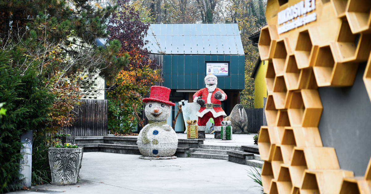 FOTO U Zoološkom vrtu u Zagrebu osvanuli prvi božićni ukrasi