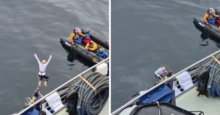 Kolinda objavila video skoka iz drugog kuta, snimljen i izlazak iz mora