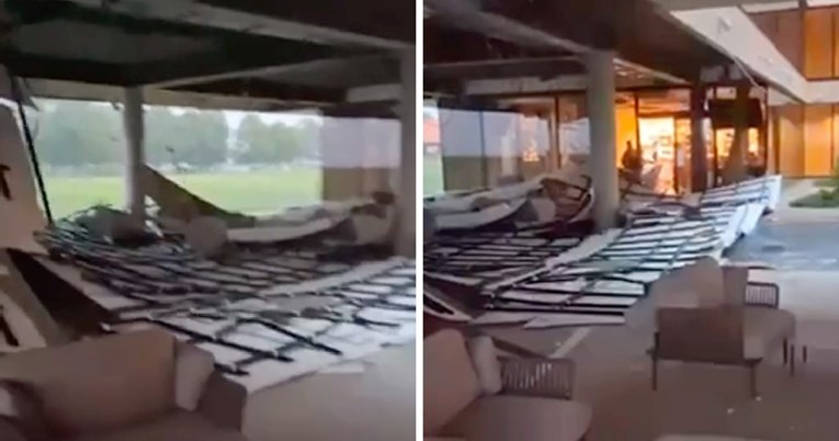 VIDEO Velika oluja u Slavoniji, vjetar uništavao krovove, uništen dio hotela