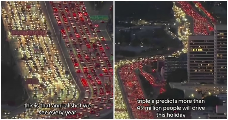 Ovo su predblagdanske gužve na autocesti u SAD-u