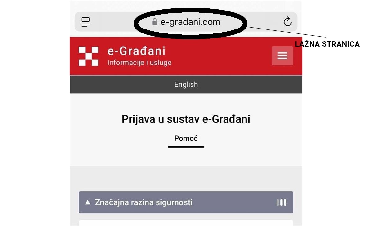 Policija upozorava na prevaru s lažnom stranicom e-Građani