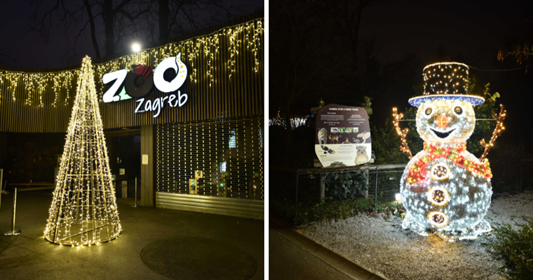 FOTO Lampice, snjegovići, Djed Mraz: Pogledajte kako je uređen zoološki vrt u Zagrebu