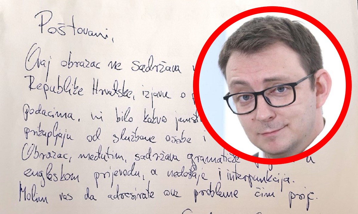 Glavašević: Inspektorat skuplja podatke na obrascima bez službenih obilježja RH