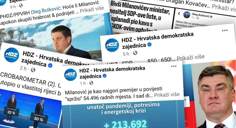 HDZ danas objavio pet statusa o Milanoviću