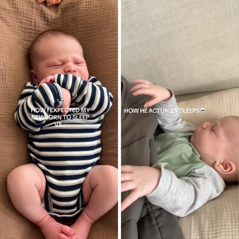 Mama ostala iznenađena kada je vidjela kako beba drži ruke kada spava