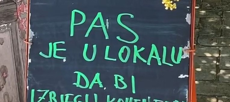 Natpis ispred bara u Dalmaciji opisuje ovogodišnju sezonu: "Pas je u lokalu da bi..."