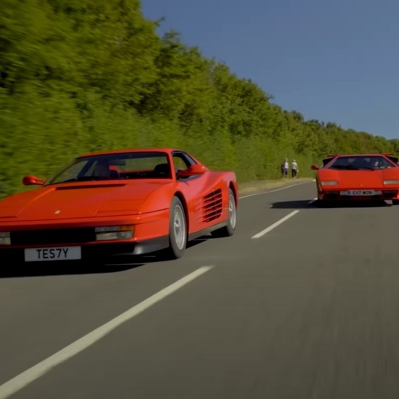 VIDEO Duel najvećih legendi 1980-ih: Ferrari Testarossa vs Lamborghini Countach