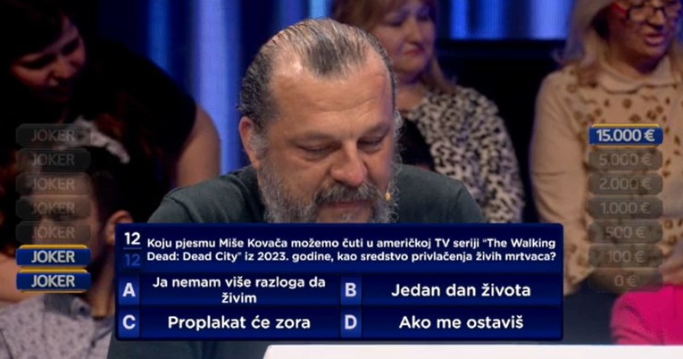 Lovru u Jokeru pitanje o Miši Kovaču koštalo 15.000 eura. Znate li vi odgovor?