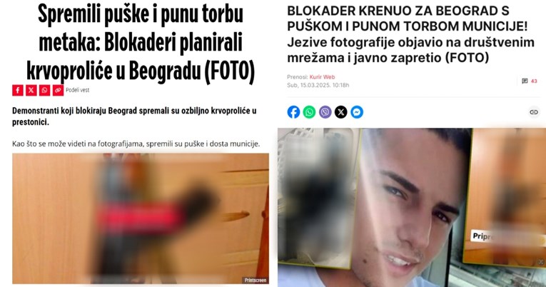 Vučićevi mediji uz lažne slike optužili prosvjednike da planiraju masakr u Beogradu