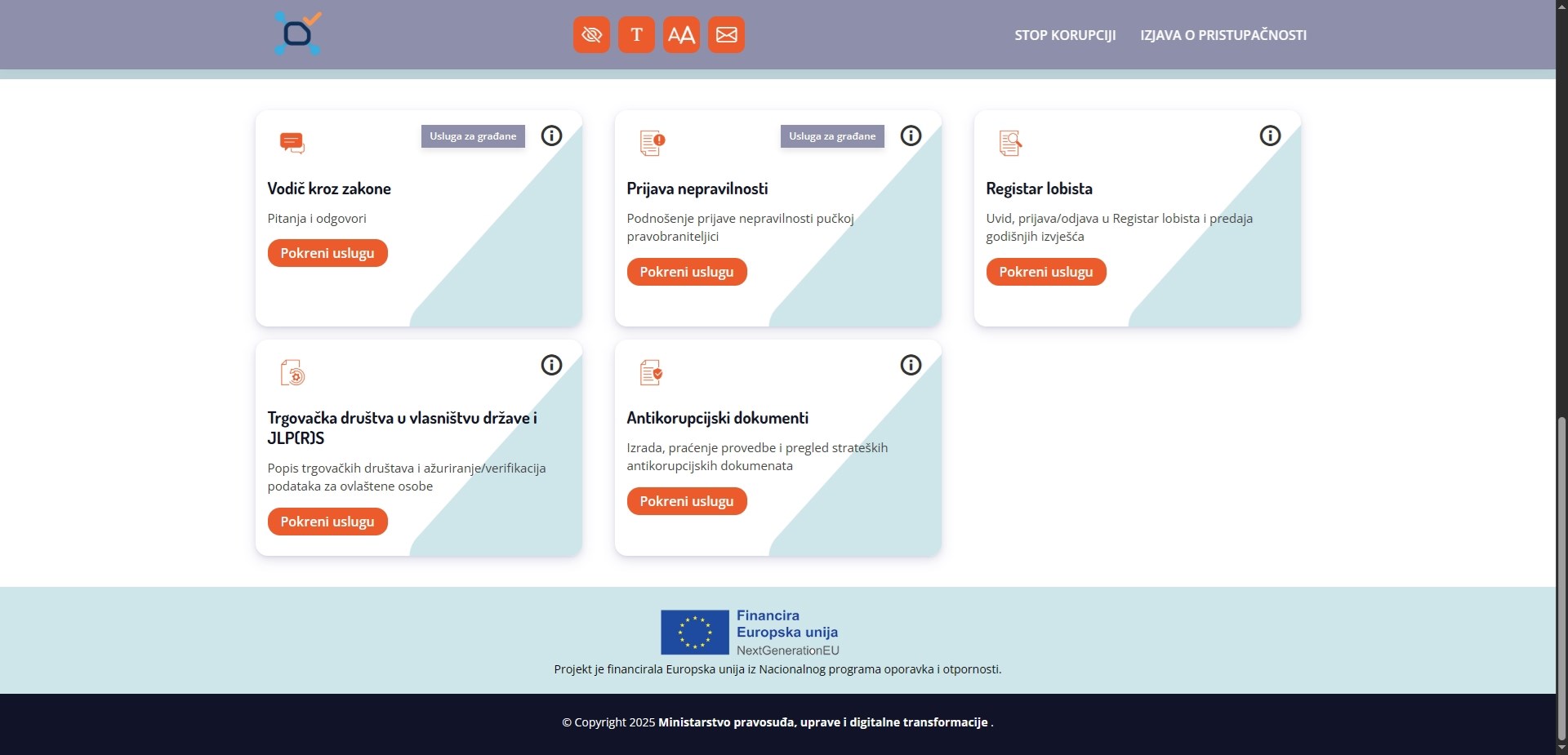 Na vladinoj stranici Stop korupciji ne možete prijaviti korupciju