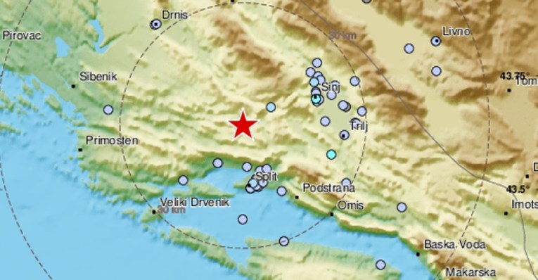 Potres zatresao Dalmaciju, epicentar je bio u BiH