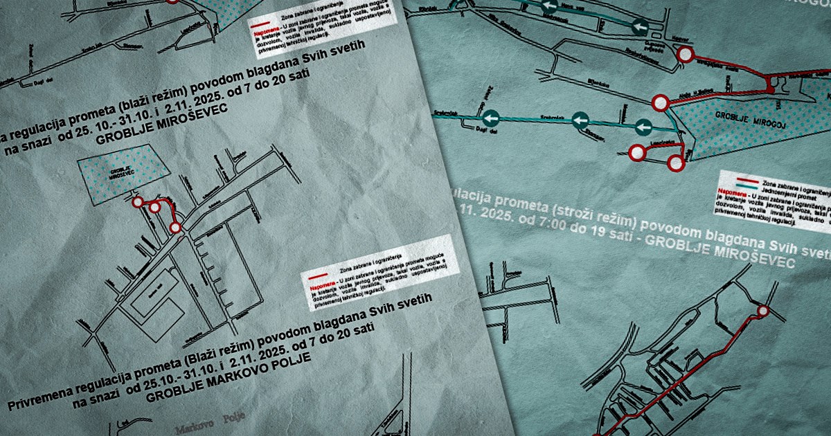 Pogledajte karte: Ovako će izgledati promet u Zagrebu za blagdan Svih svetih