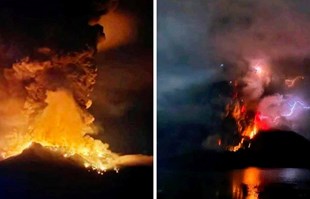VIDEO Vulkan Ruang opet erumpirao, proglašena najviša razina uzbune