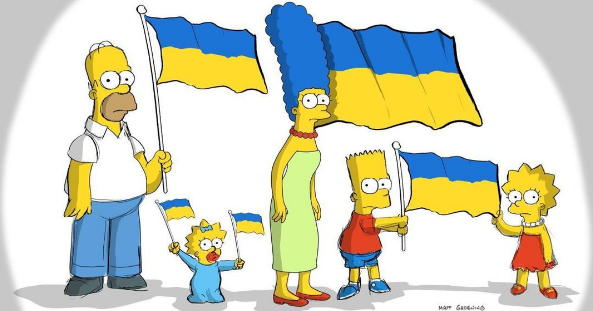 Producenti objavili crtež obitelji Simpson sa zastavama Ukrajine