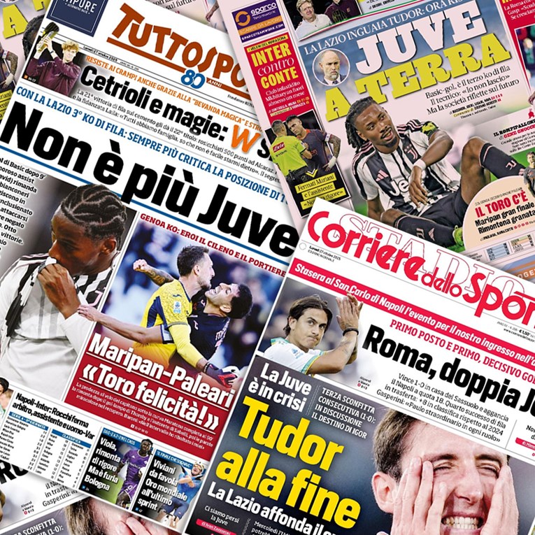 Tudor pod paljbom Talijana. Pogledajte naslovnice dan nakon poraza od Lazija