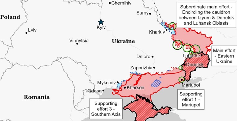 FOTO Institut za rat objavio najnoviju kartu i analizu sukoba u Ukrajini