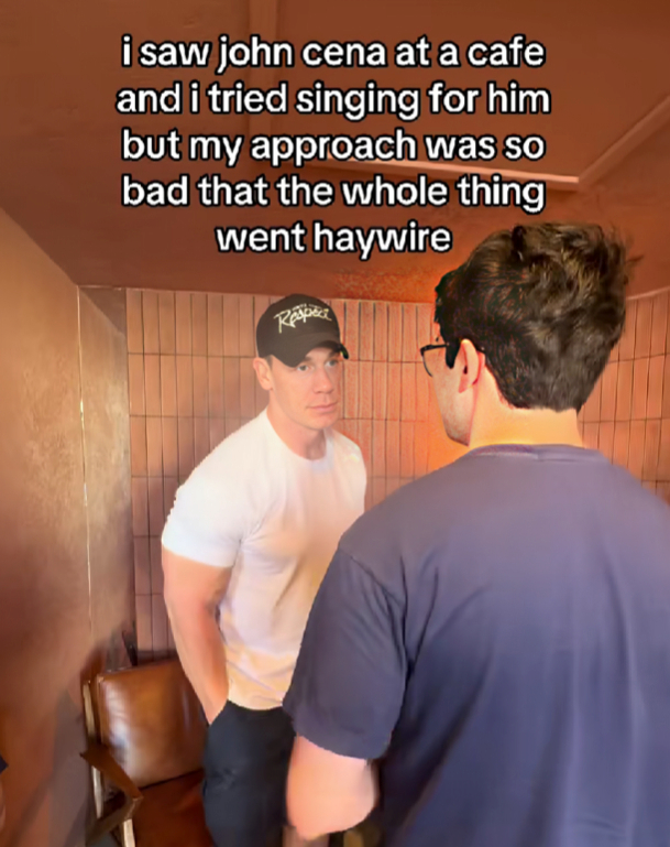 John Cena prekinuo tiktokera koji mu je zapjevao u kafiću, video je viralan