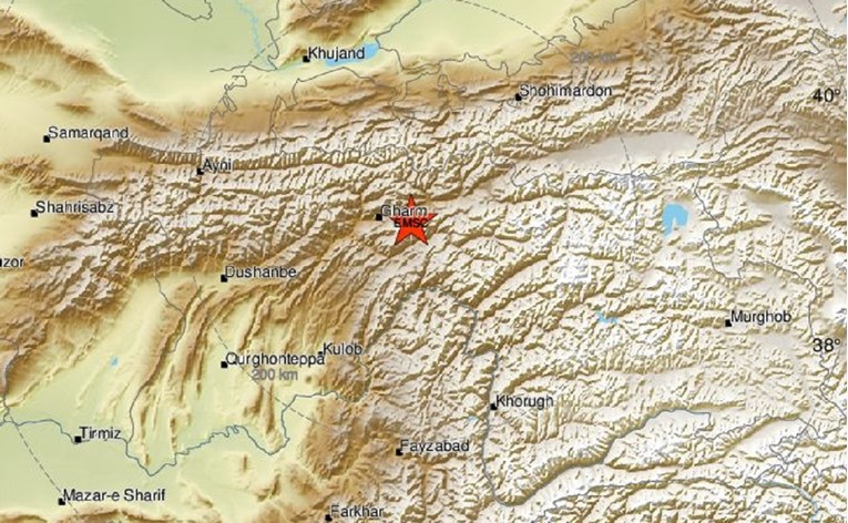 Potres u Tadžikistanu 5.9 po Richteru, pet mrtvih