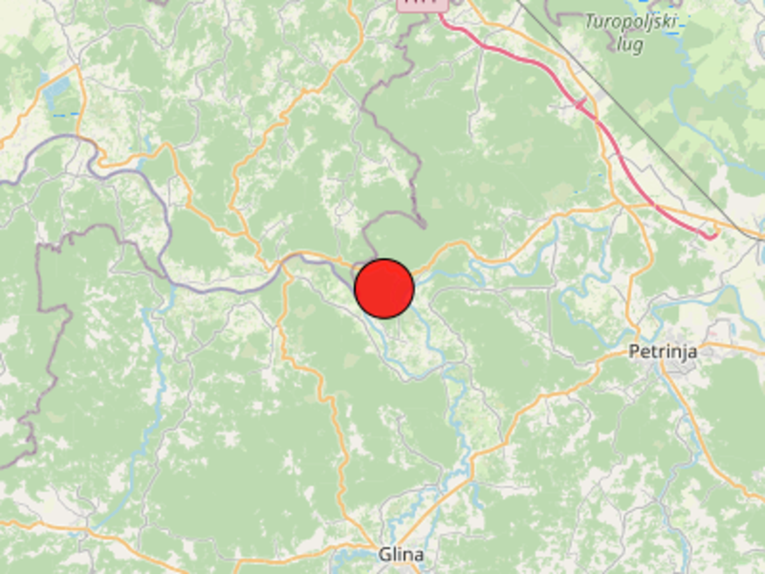 Slab potres kod Petrinje
